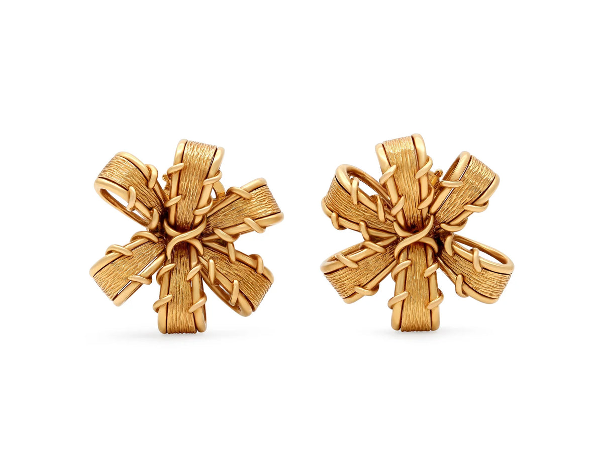 Tiffany & Co. Schlumberger Ribbon Earrings in 18K Gold