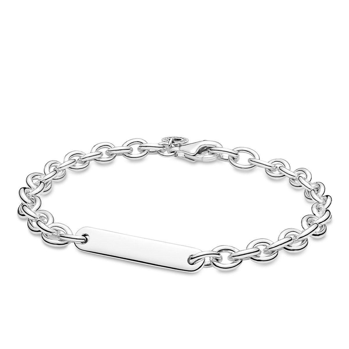 Pulsera de eslabones con barra grabable de Pandora