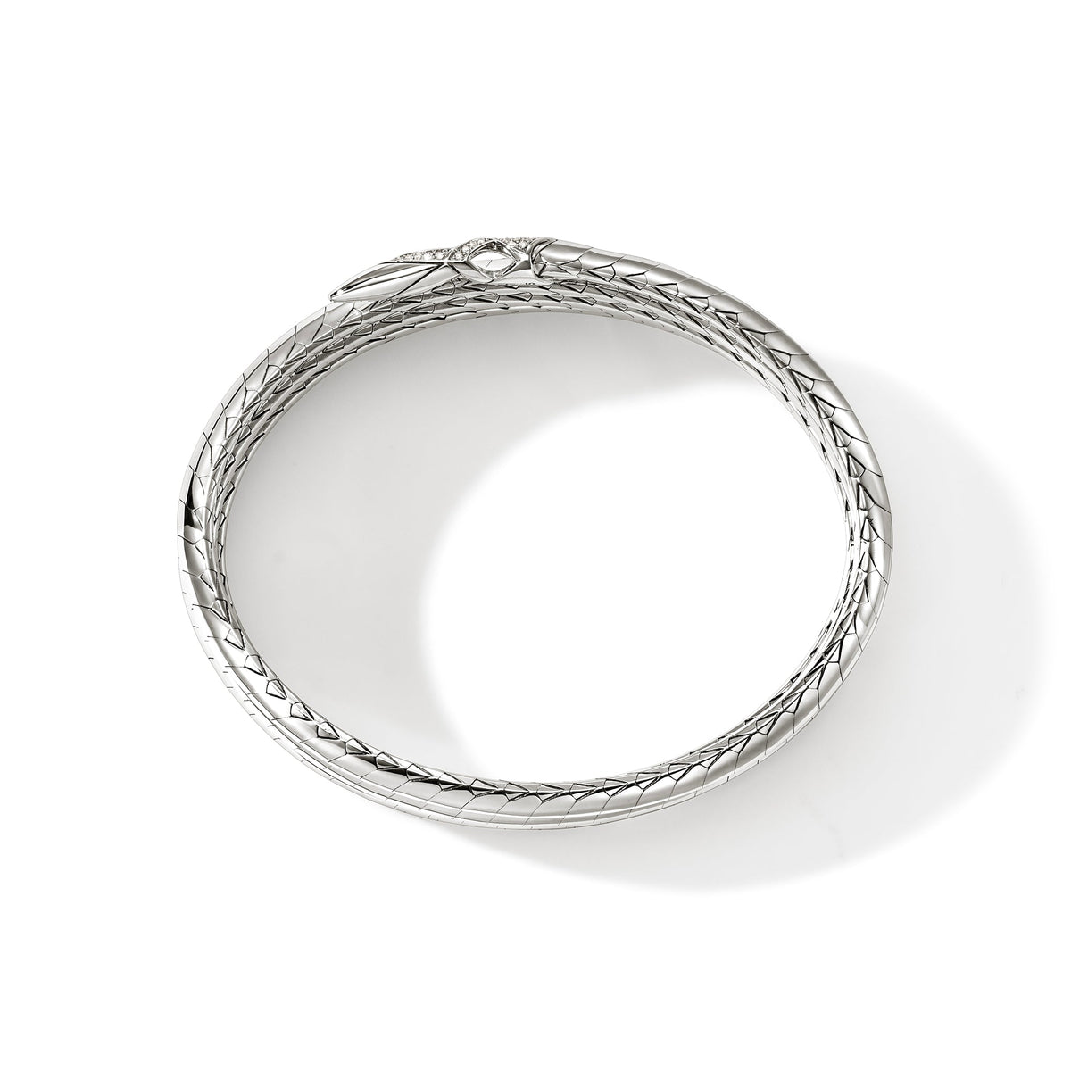 Naga Multi Coil Bracelet, Sterling Silver, Diamonds