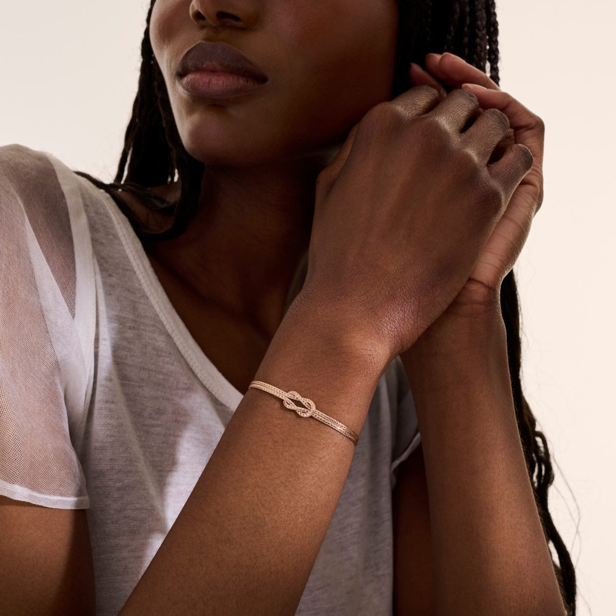 Love Knot Bracelet, Rose Gold, 3.6MM