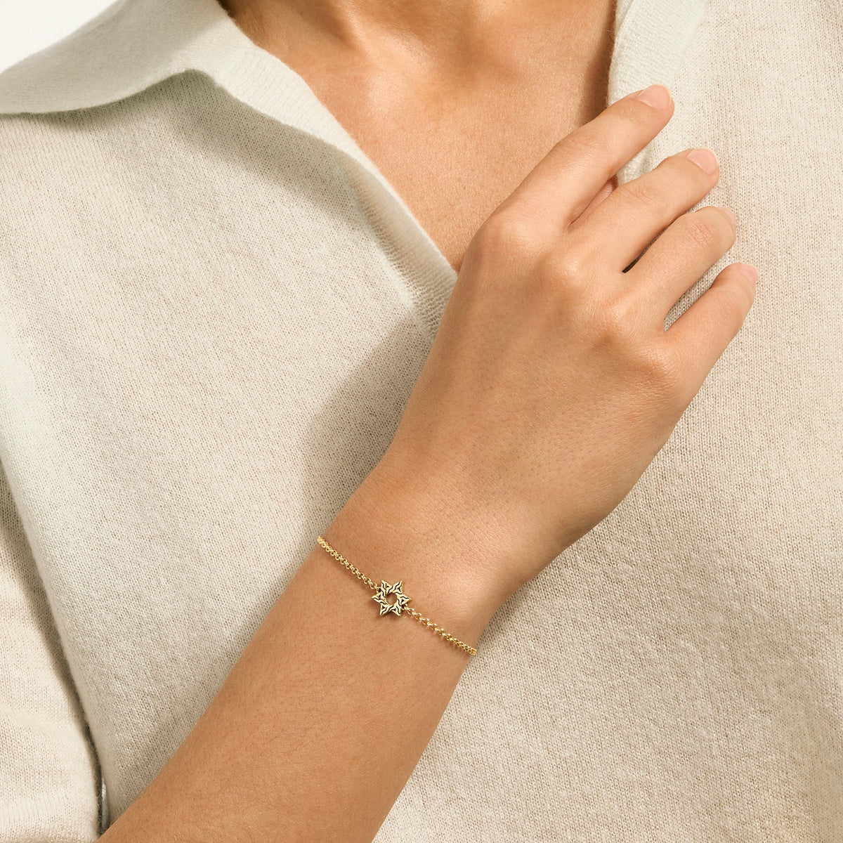 JH Essential Star of David Bracelet, Gold
