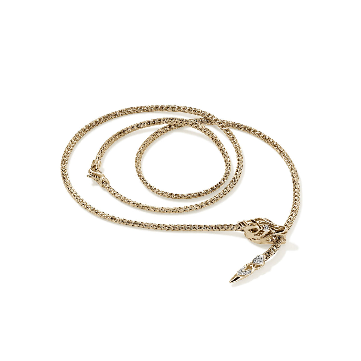 Naga Wrap, Gold, Diamonds, 2.5MM