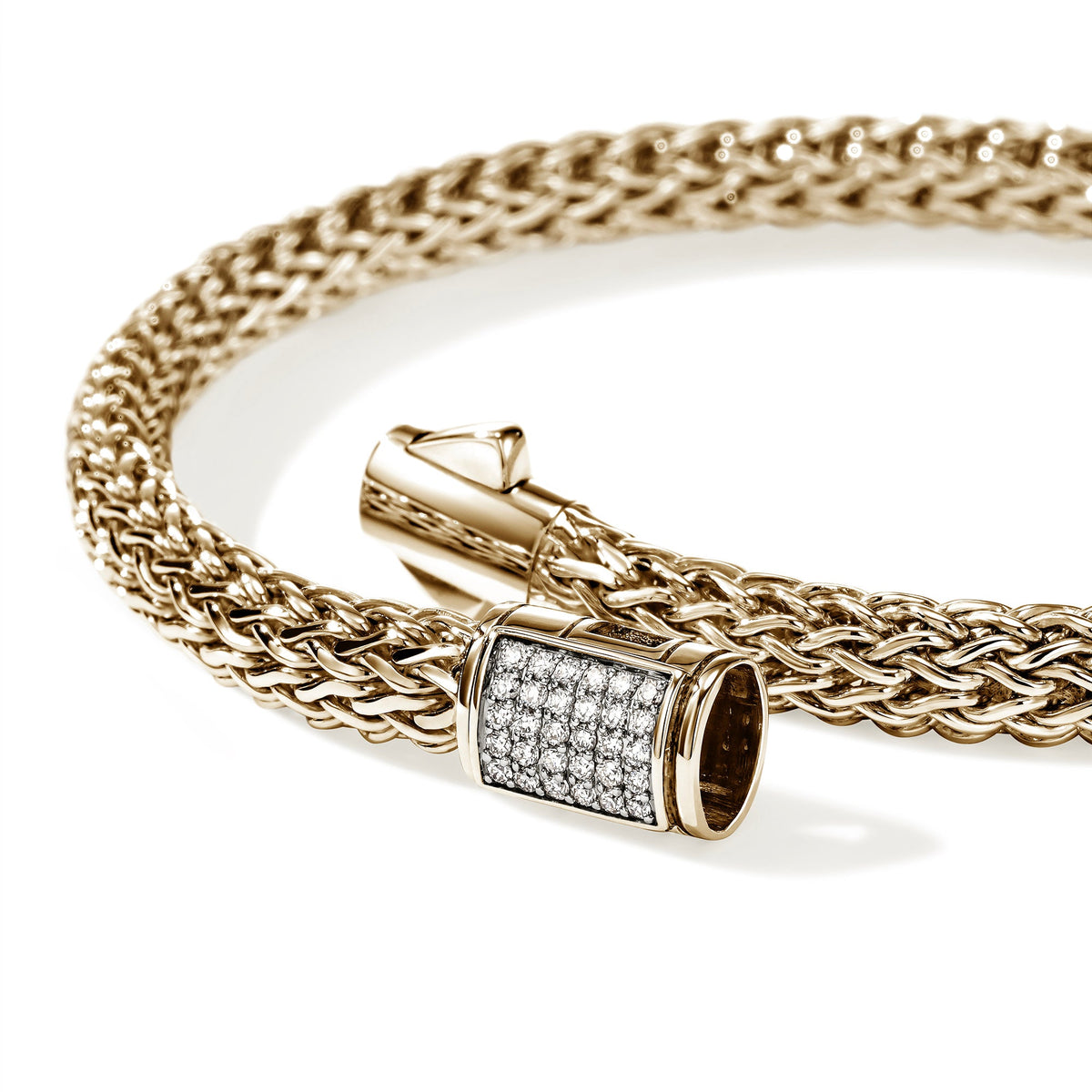 Icon Bracelet, Gold, Diamonds, 5MM