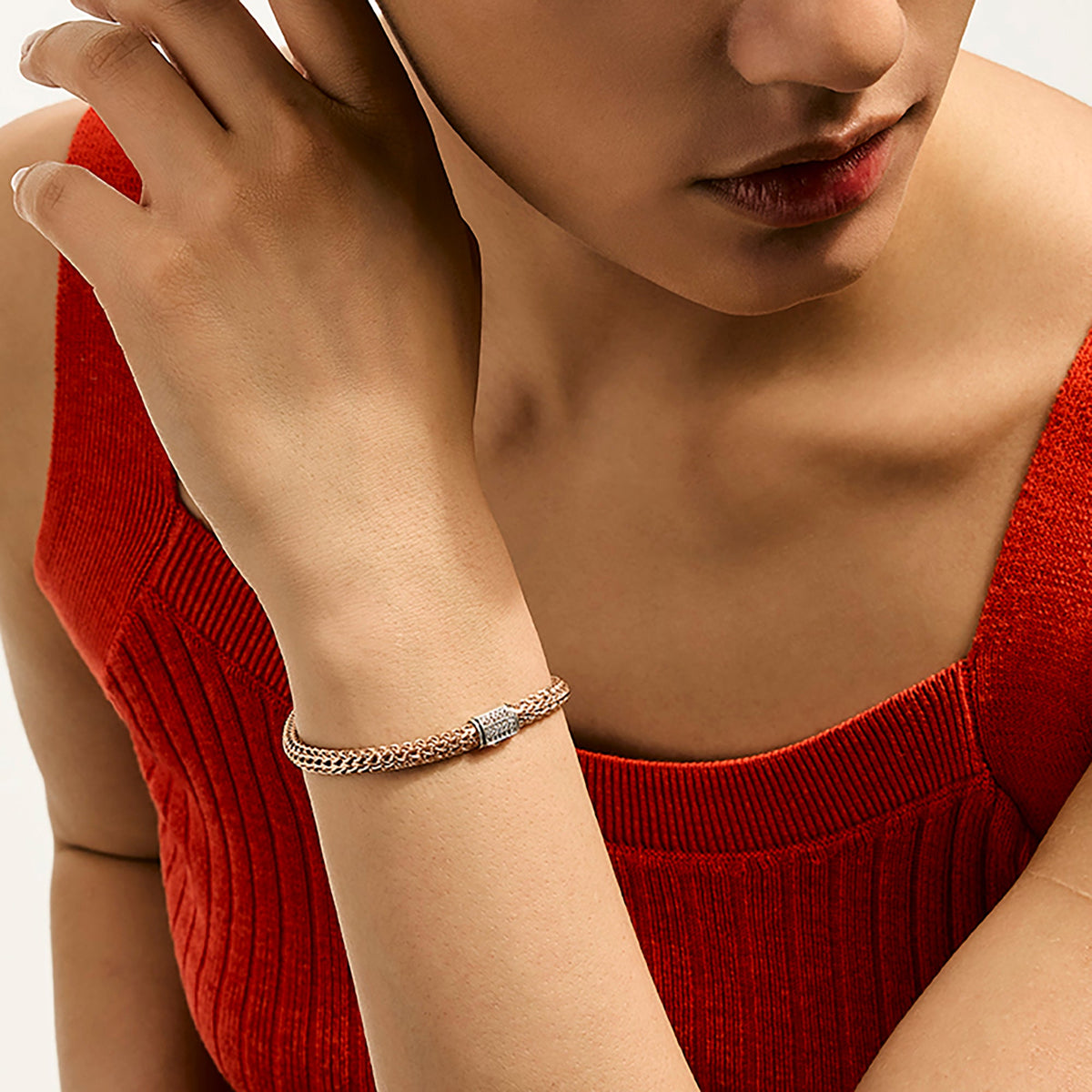 Icon Bracelet, Rose Gold, Diamonds, 5MM