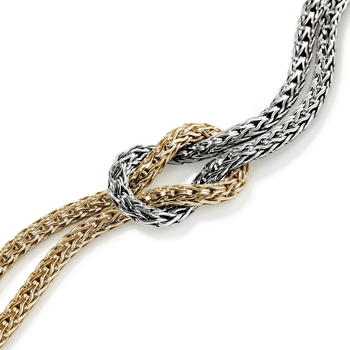 Love Knot Bracelet, Gold, Sterling Silver, 7MM