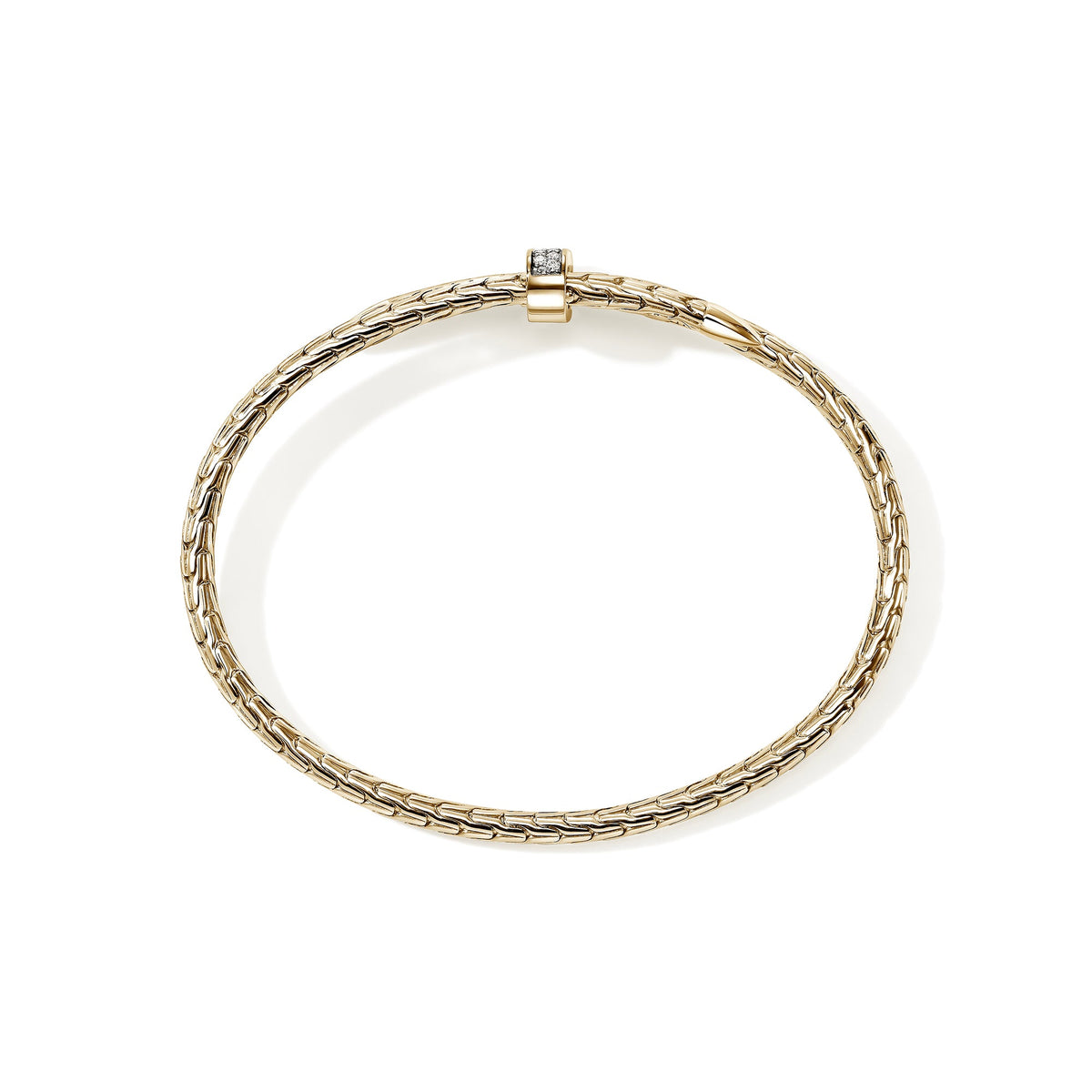 Spear Flex Cuff, Gold, Diamonds, 4MM
