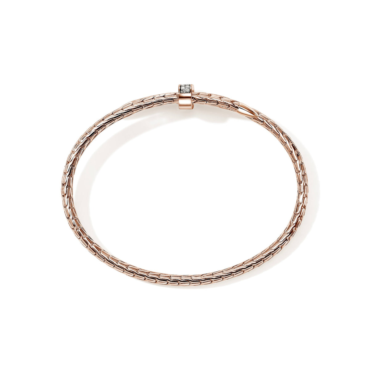 Spear Flex Cuff, Rose Gold, Diamonds, 4MM