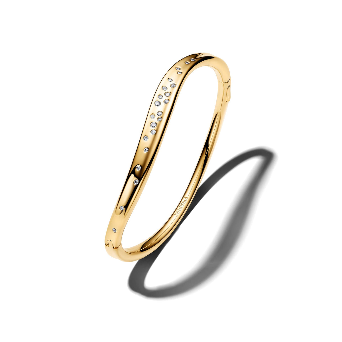 Brazalete Pandora con piedras en forma orgánica