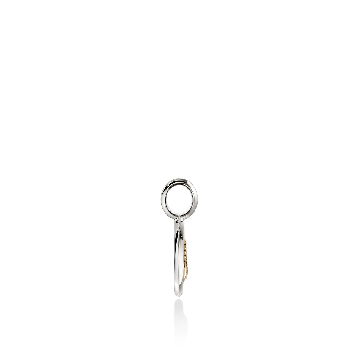 Seashell Talisman Charm, Gold, Sterling Silver, Diamonds