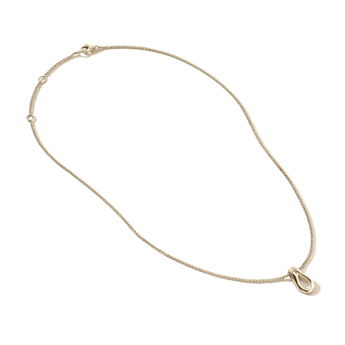 Surf Pendant Necklace, Gold, Diamonds