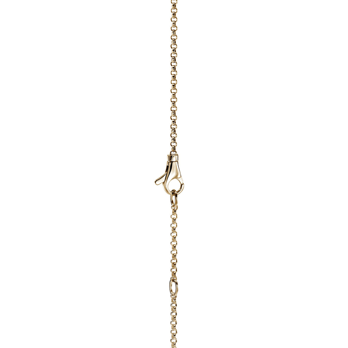 Icon Link Pendant Necklace, Gold, Diamonds, 2MM