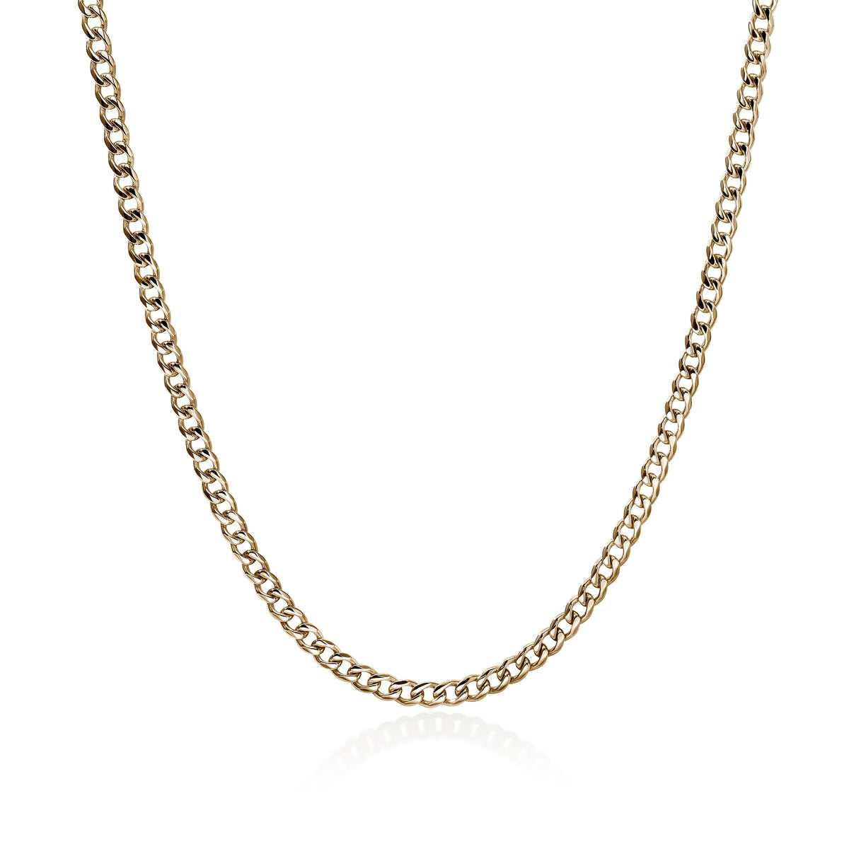 Curb Chain Necklace, Gold, 3.9MM