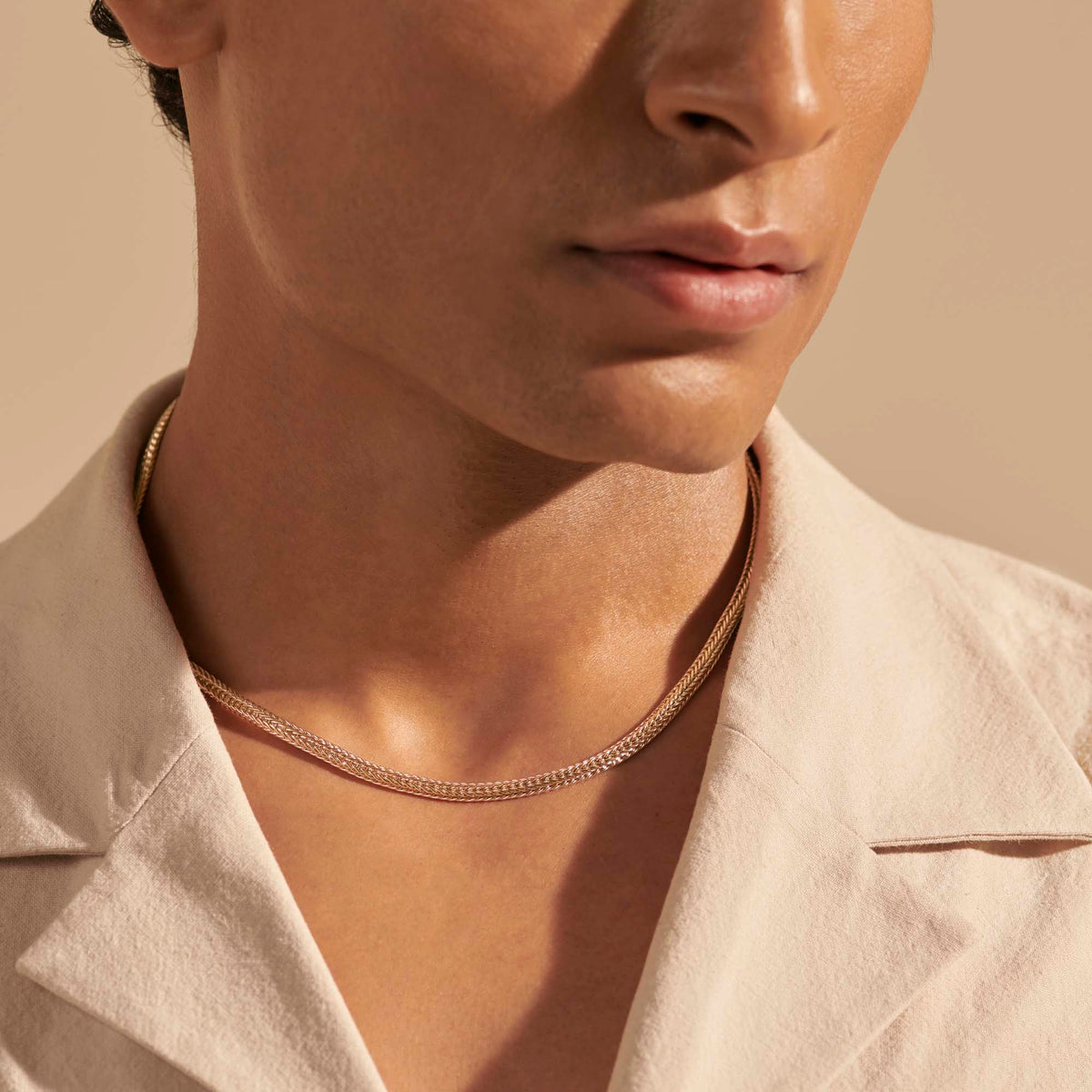 Icon Chevron Necklace, Gold, 4.5MM