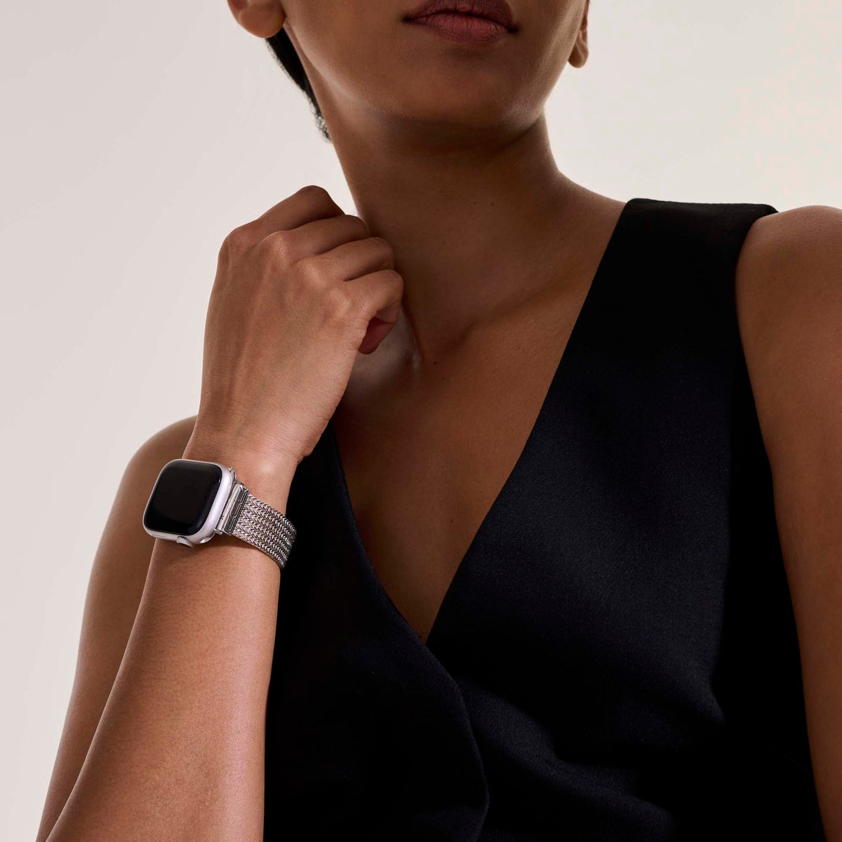 Smartwatch Strap, Sterling Silver, 18MM