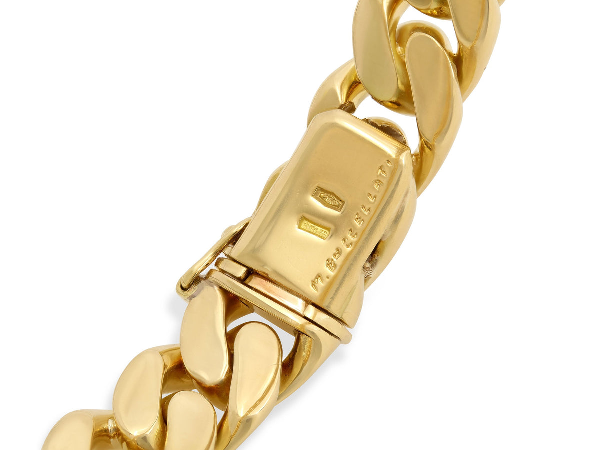 Pulsera de eslabones curb de M. Buccellati en oro de 18 quilates