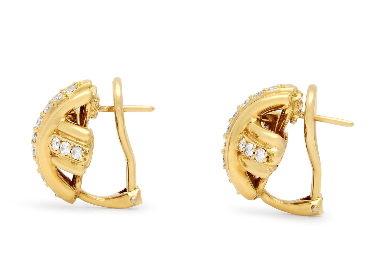 Pendientes 'X' de Diamante de Tiffany & Co. en Oro de 18K