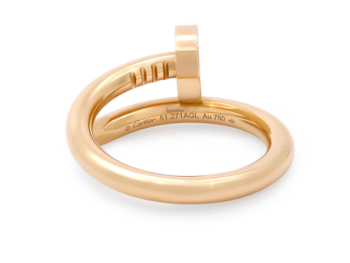 Anillo 'Juste un Clou' de Cartier en oro rosa de 18K, modelo clásico