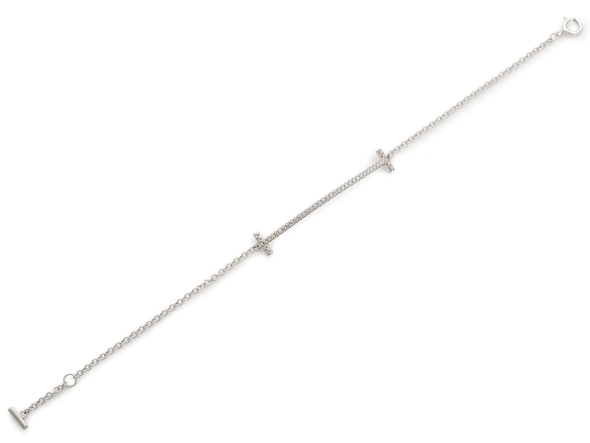 Pulsera de Diamantes 'Tiffany T Smile' en Oro Blanco de 18K de Tiffany & Co.