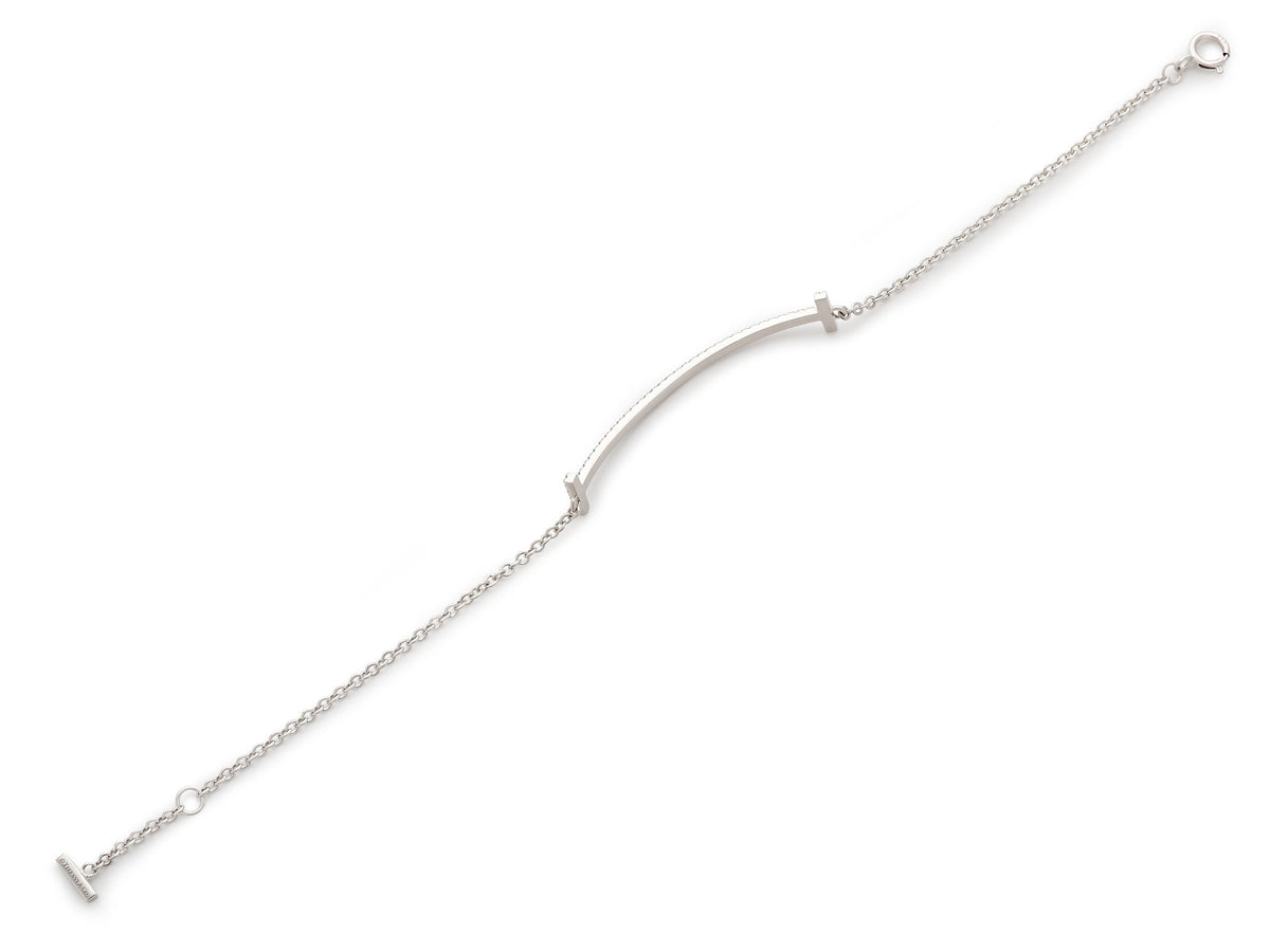 Pulsera de Diamantes 'Tiffany T Smile' en Oro Blanco de 18K de Tiffany & Co.