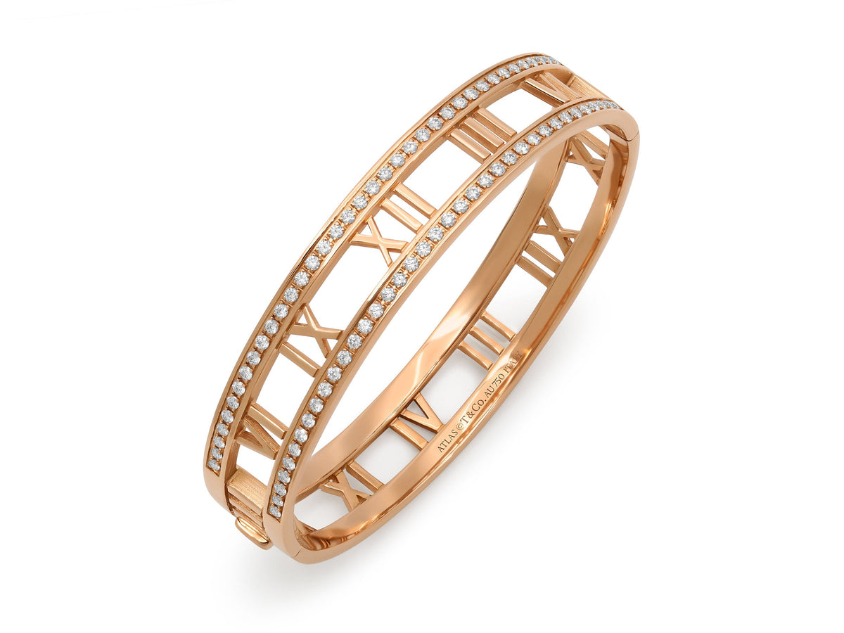 Tiffany & Co. Pulsera 'Atlas' de Diamantes en Oro Rosa de 18K