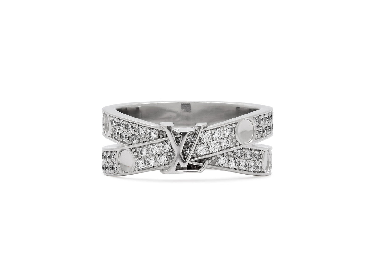 Anillo Doble Diamante 'Empreinte' de Louis Vuitton en Oro Blanco de 18K