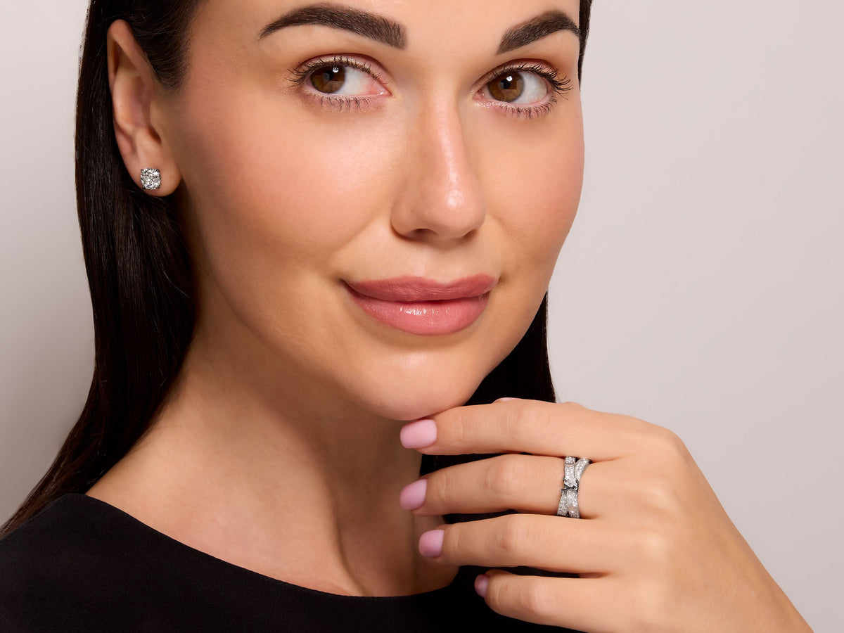 Anillo Doble Diamante 'Empreinte' de Louis Vuitton en Oro Blanco de 18K