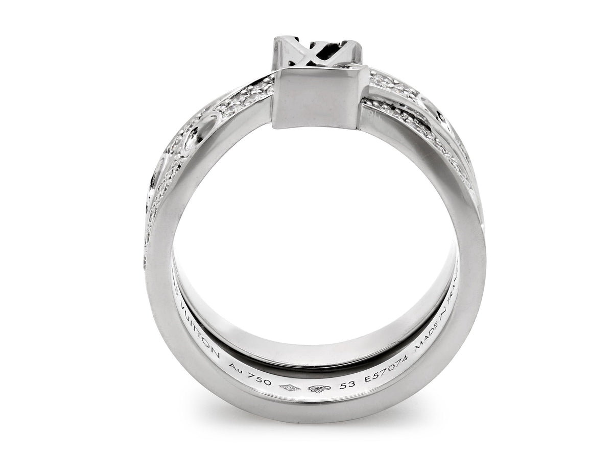 Anillo Doble Diamante 'Empreinte' de Louis Vuitton en Oro Blanco de 18K