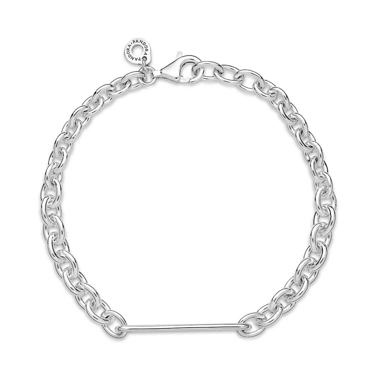 Pulsera de eslabones con barra grabable de Pandora