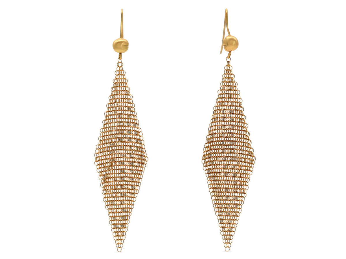 Tiffany & Co. Elsa Peretti 'Mesh' Earrings in 18K Gold