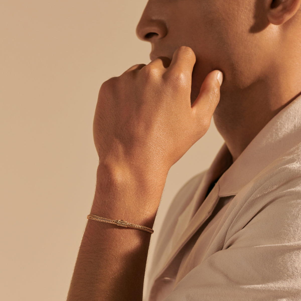 Icon Chevron Bracelet, Gold, 4.5MM