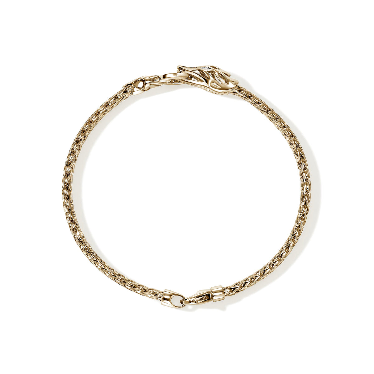 Naga Bracelet, Gold, Diamonds, 3.5MM