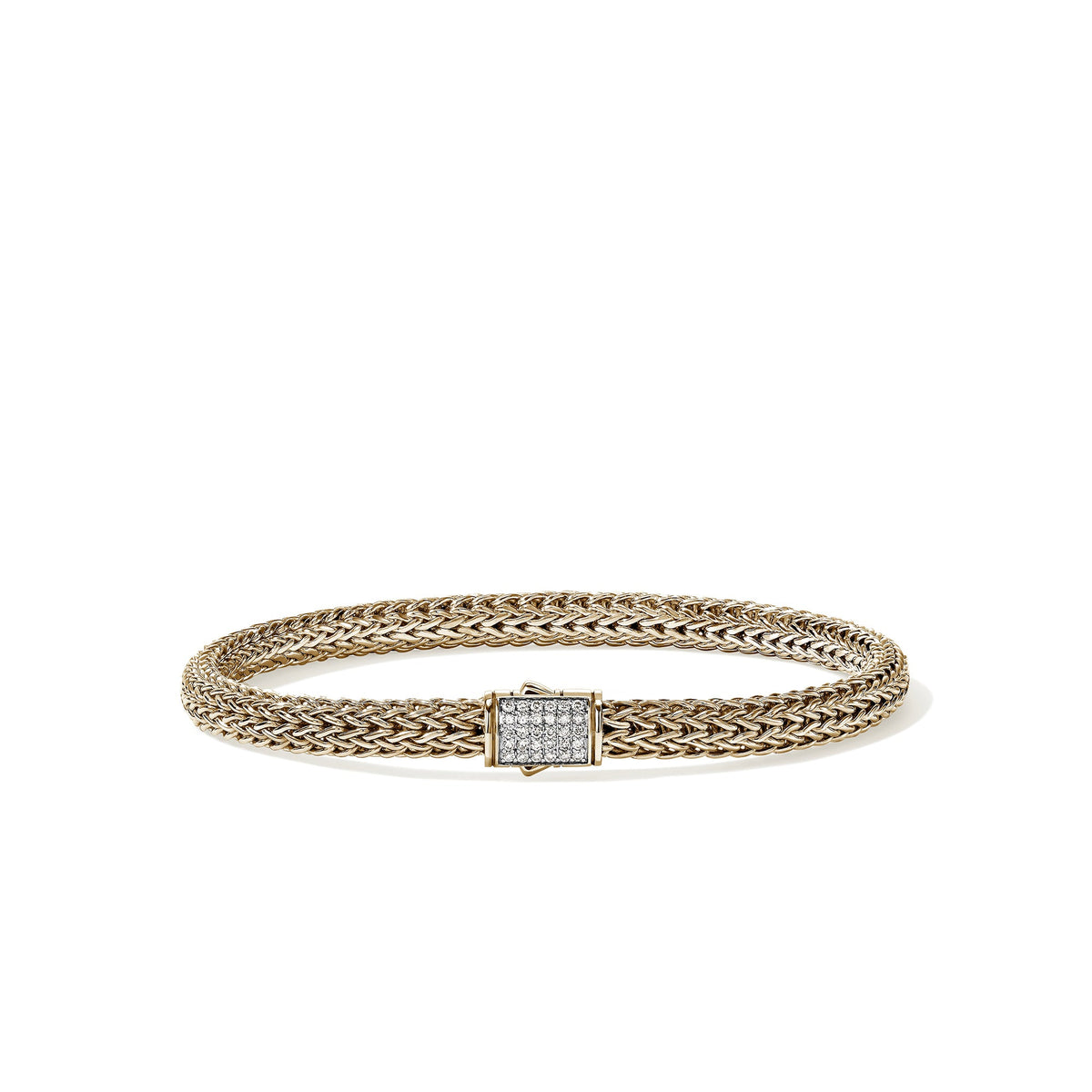 Icon Bracelet, Gold, Diamonds, 5MM