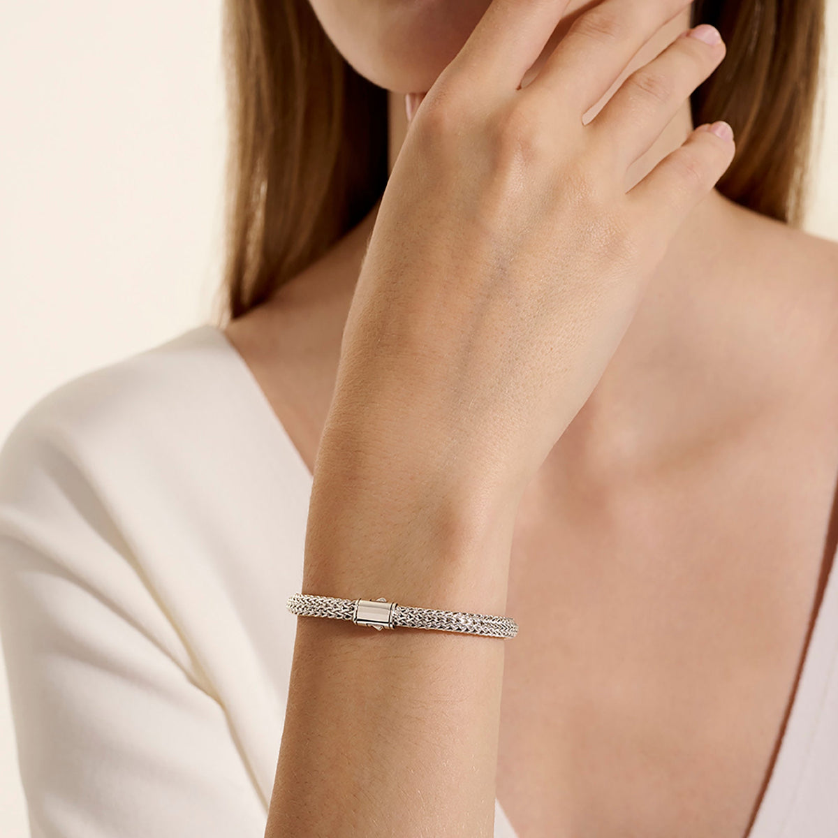 Icon Bracelet, Reversible, Gold, Sterling Silver, 5MM