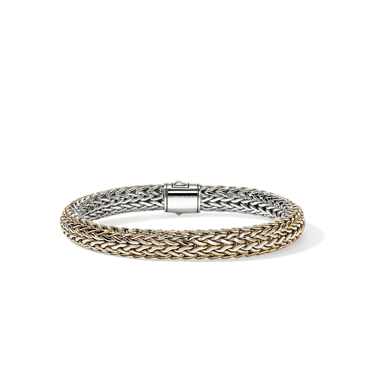 Icon Bracelet, Reversible, Gold, Sterling Silver, Diamonds, 7.5MM