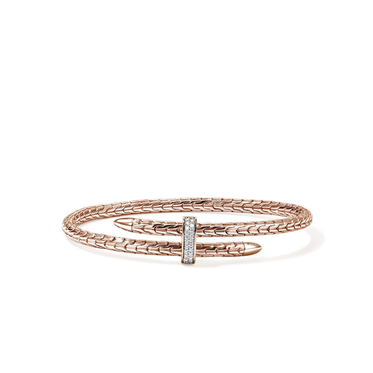 Spear Flex Cuff, Rose Gold, Diamonds, 4MM