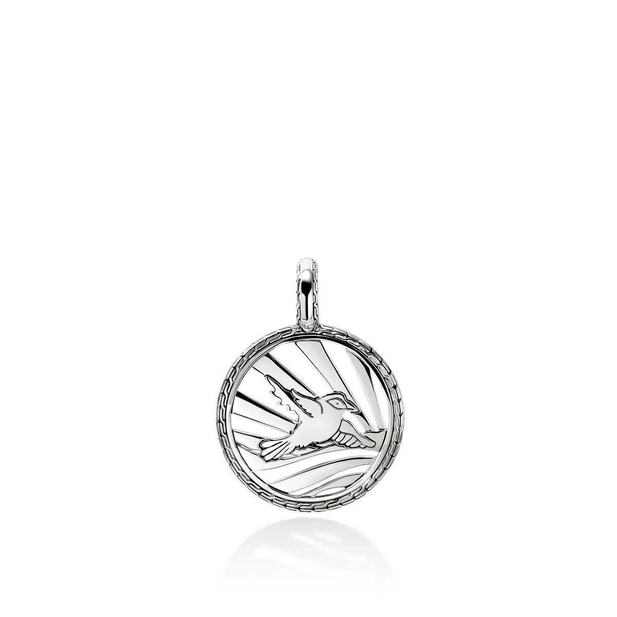 Starling Talisman Charm, Gold, Sterling Silver, Diamonds
