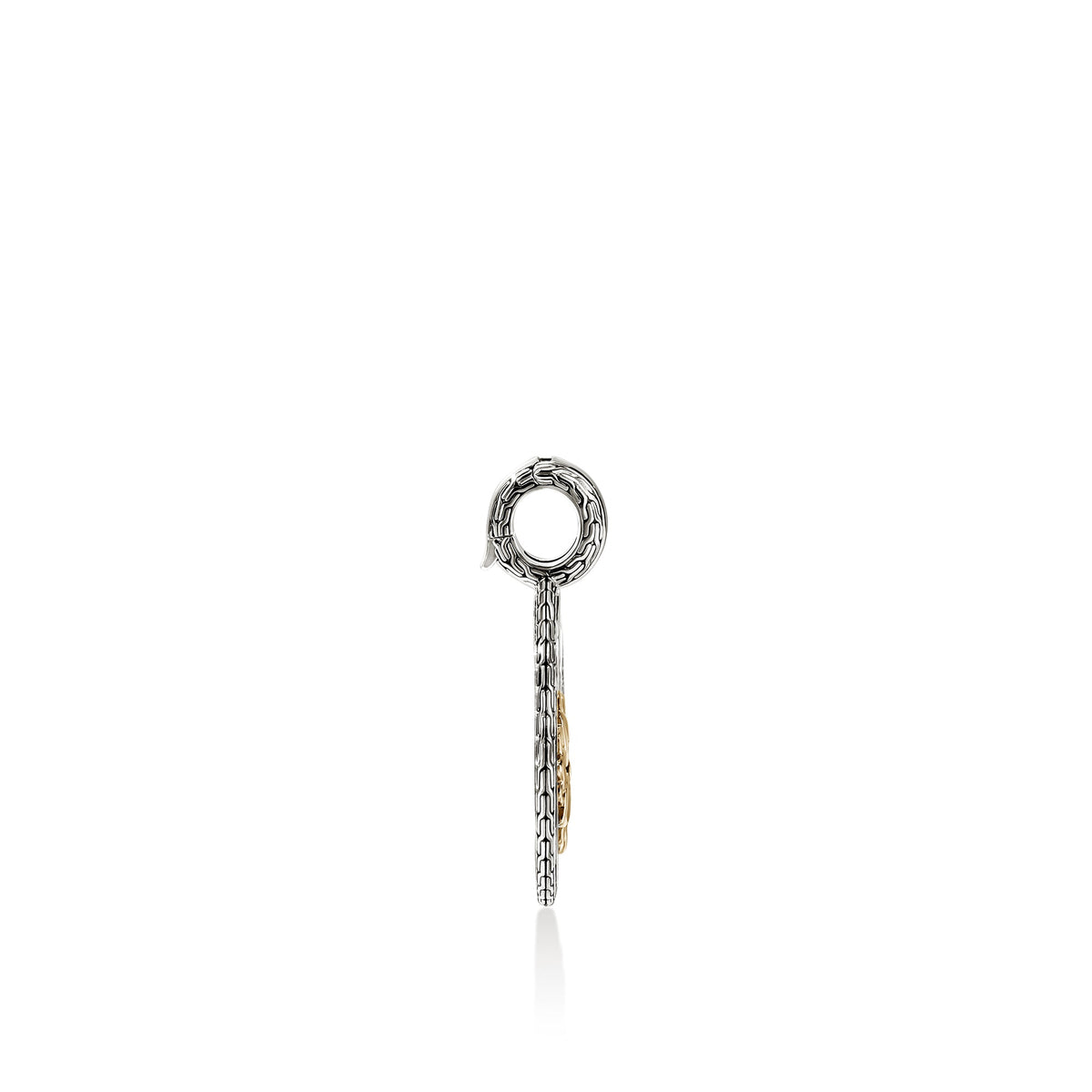 Lotus Talisman Charm, Gold, Sterling Silver, Diamonds