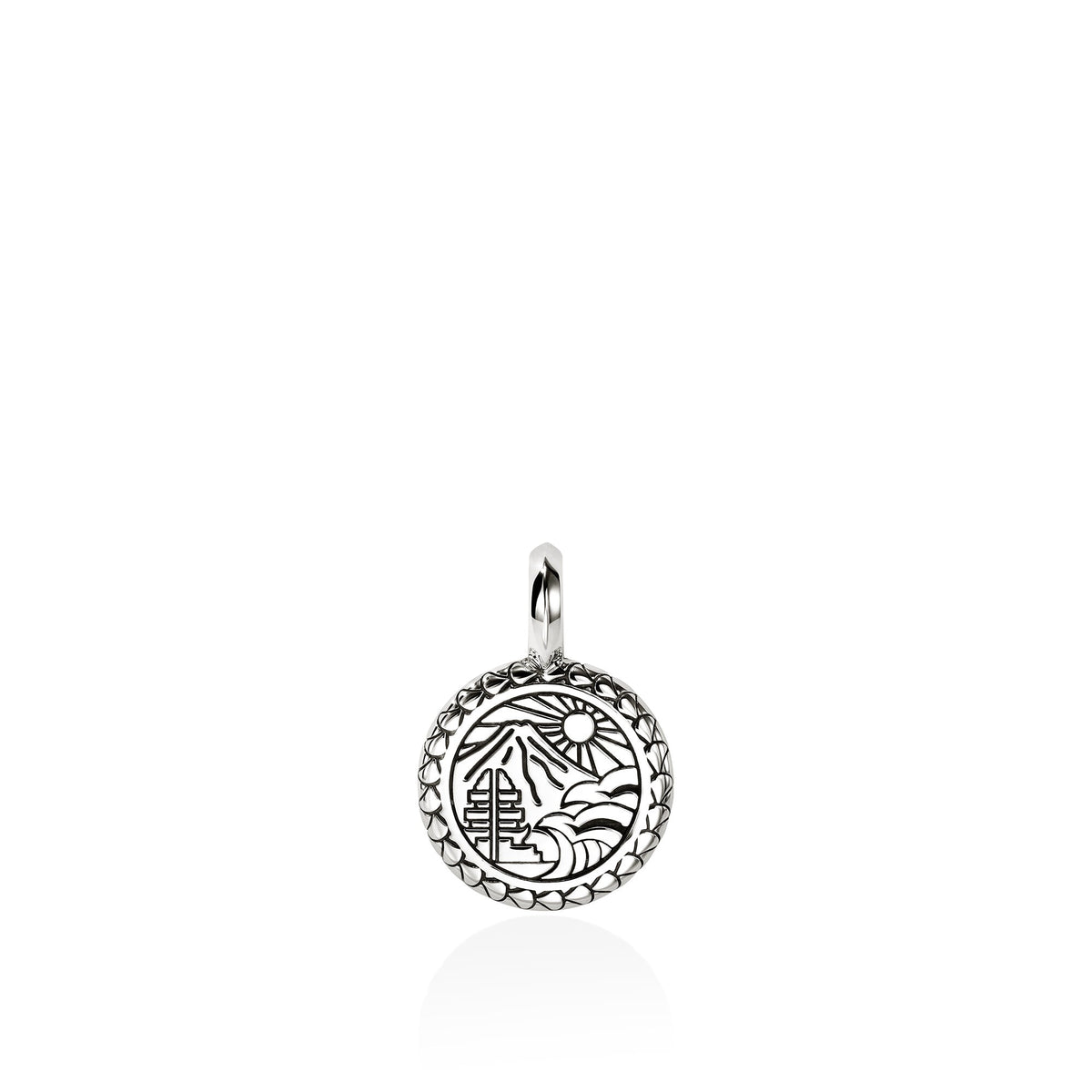 Naga Talisman Charm, Gold, Sterling Silver, Diamonds