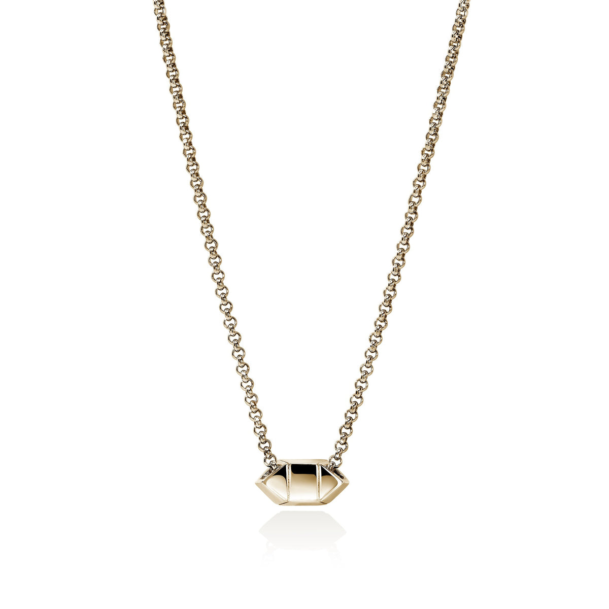Icon Stud Necklace, Gold, Diamonds, 1.5MM