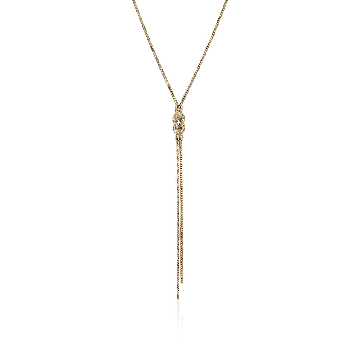 Love Knot Y Necklace, Gold, Diamonds