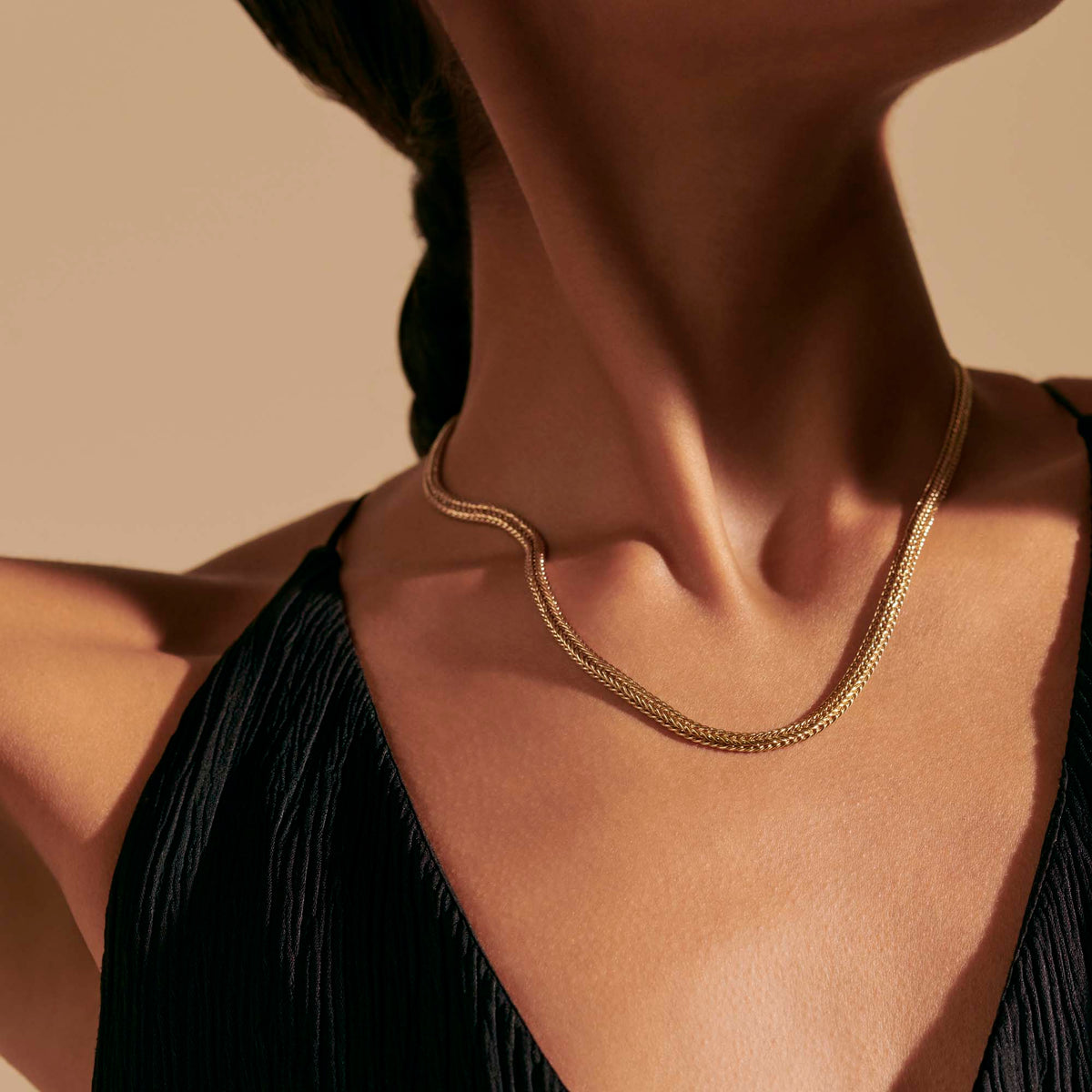 Icon Chevron Necklace, Gold, 4.5MM