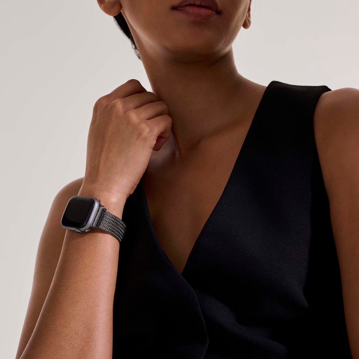 Smartwatch Strap, Dark Silver, 18MM
