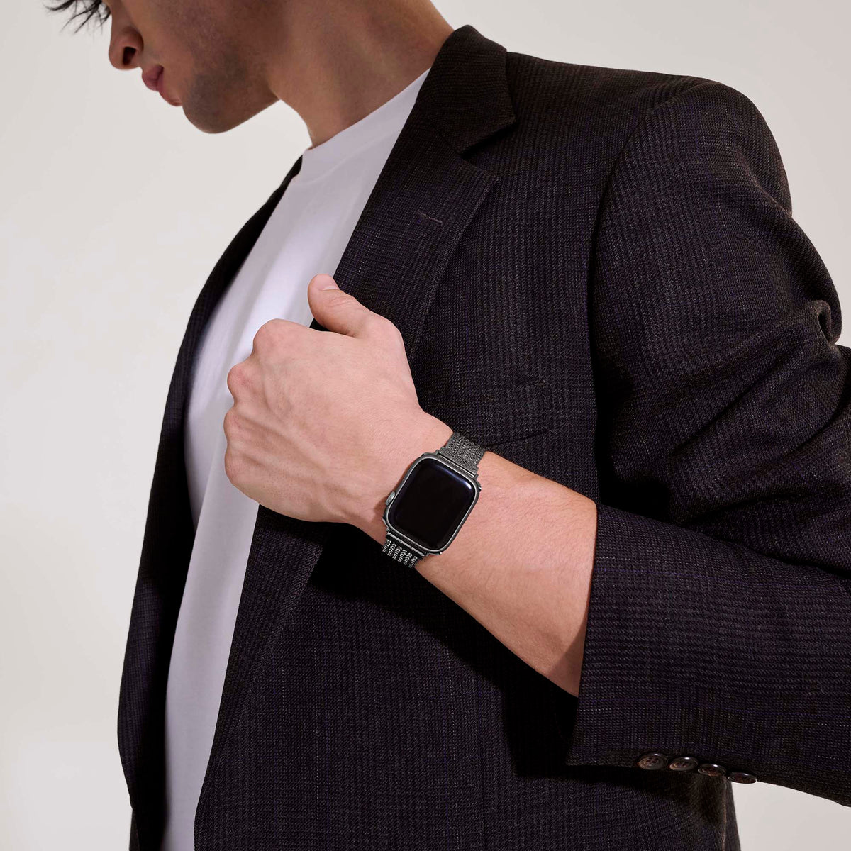 Smartwatch Strap, Dark Silver, 18MM