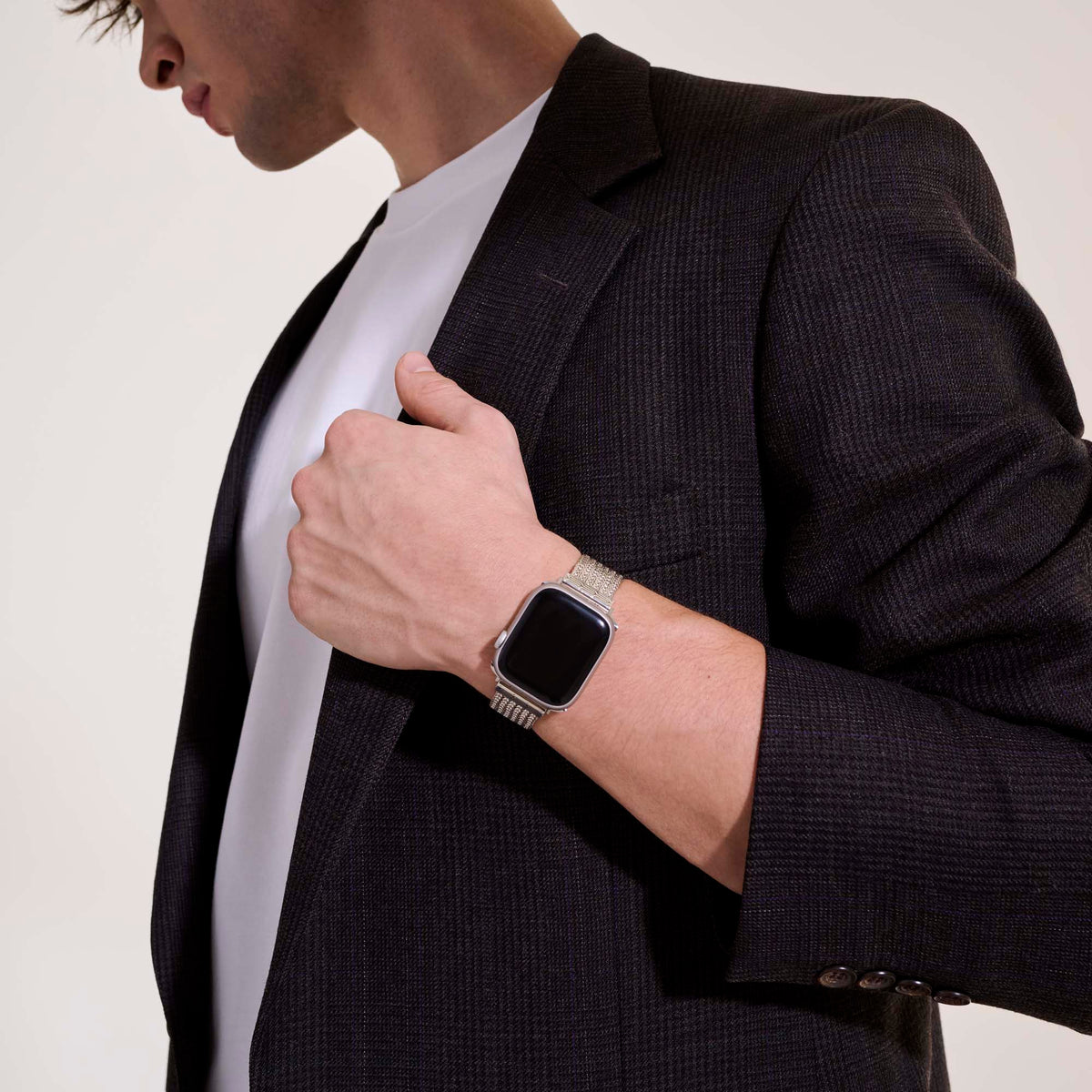 Smartwatch Strap, Sterling Silver, 18MM