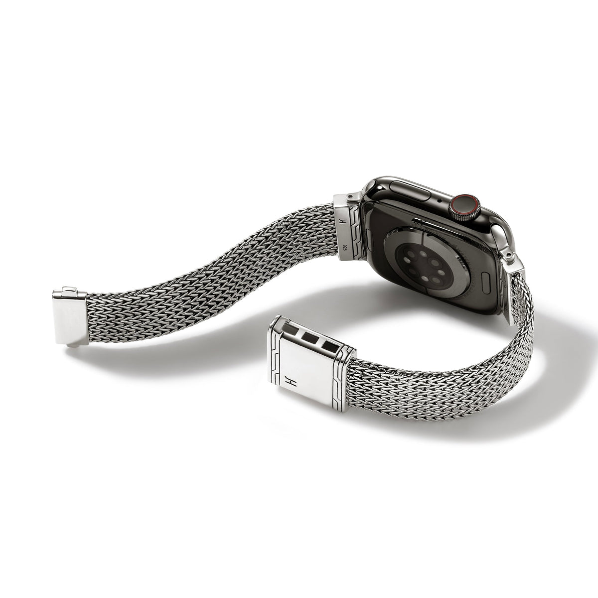 Smartwatch Strap, Silver, Diamonds, 18MM