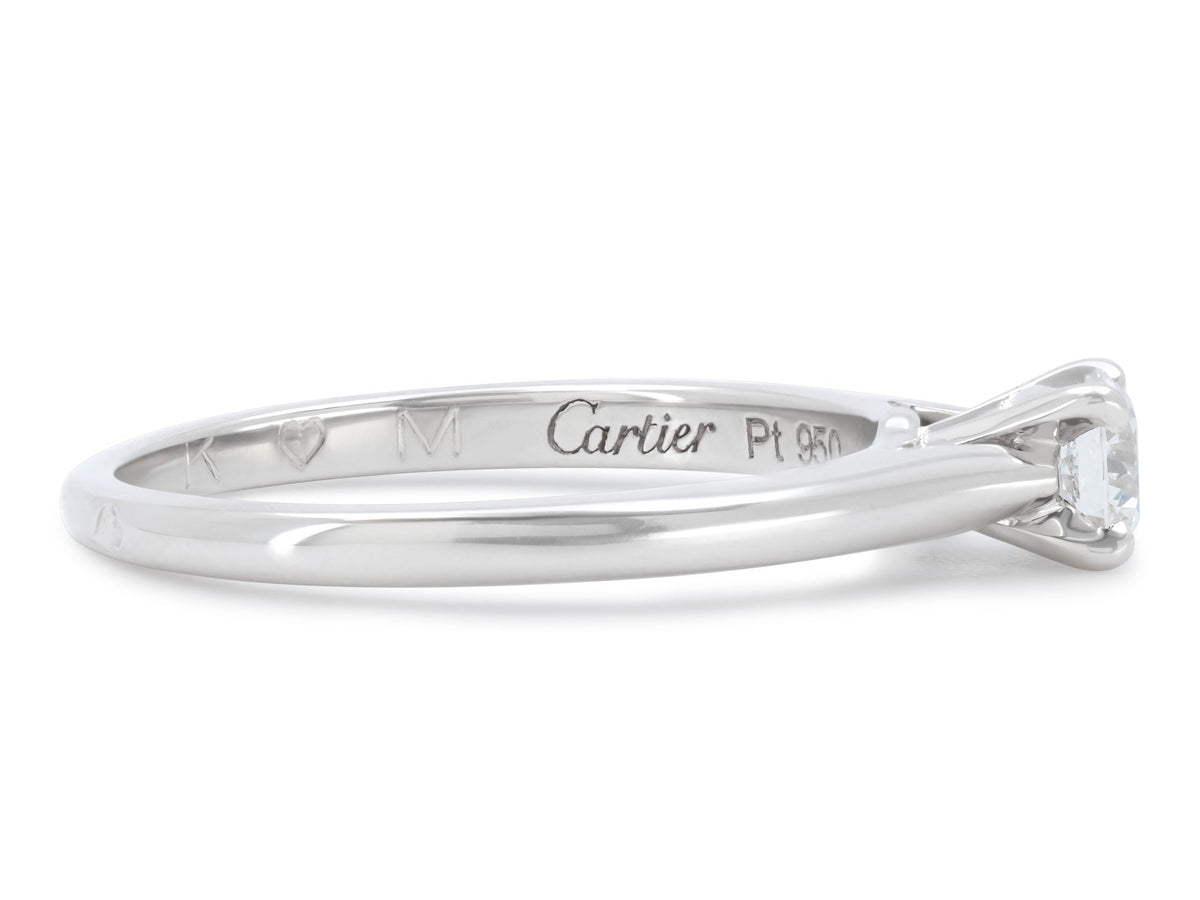 Anillo de Promesa de Diamante 'Solitaire 1895' de Cartier, 0.20 quilates, en Platino
