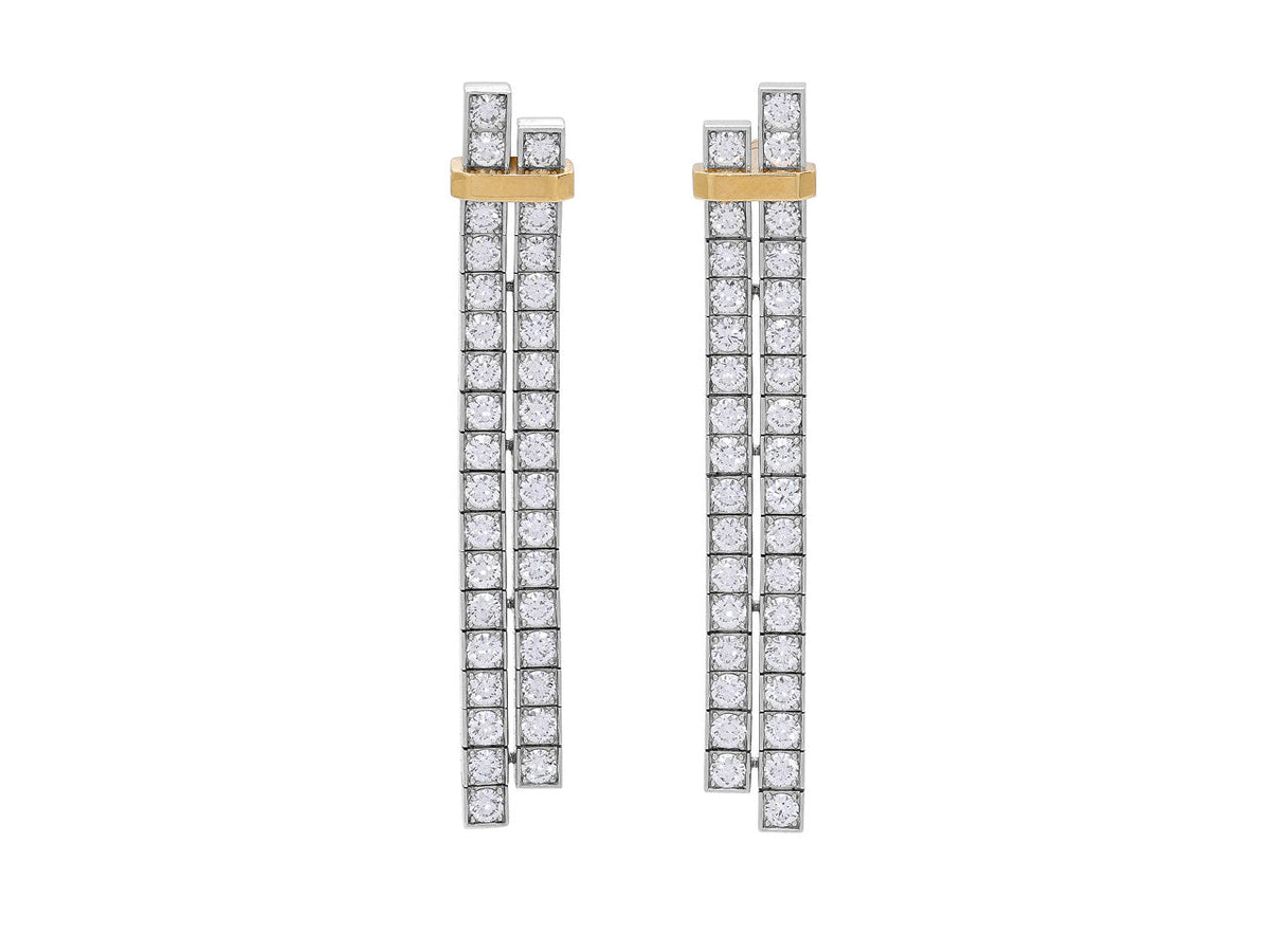 Pendientes Colgantes 'Edge' de Tiffany & Co. en Platino y Oro de 18K