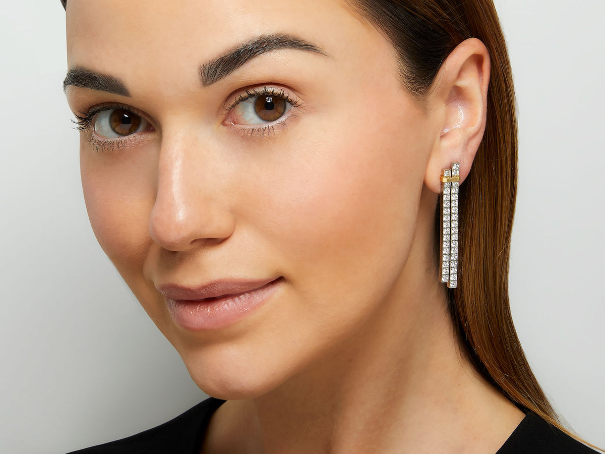 Pendientes Colgantes 'Edge' de Tiffany & Co. en Platino y Oro de 18K