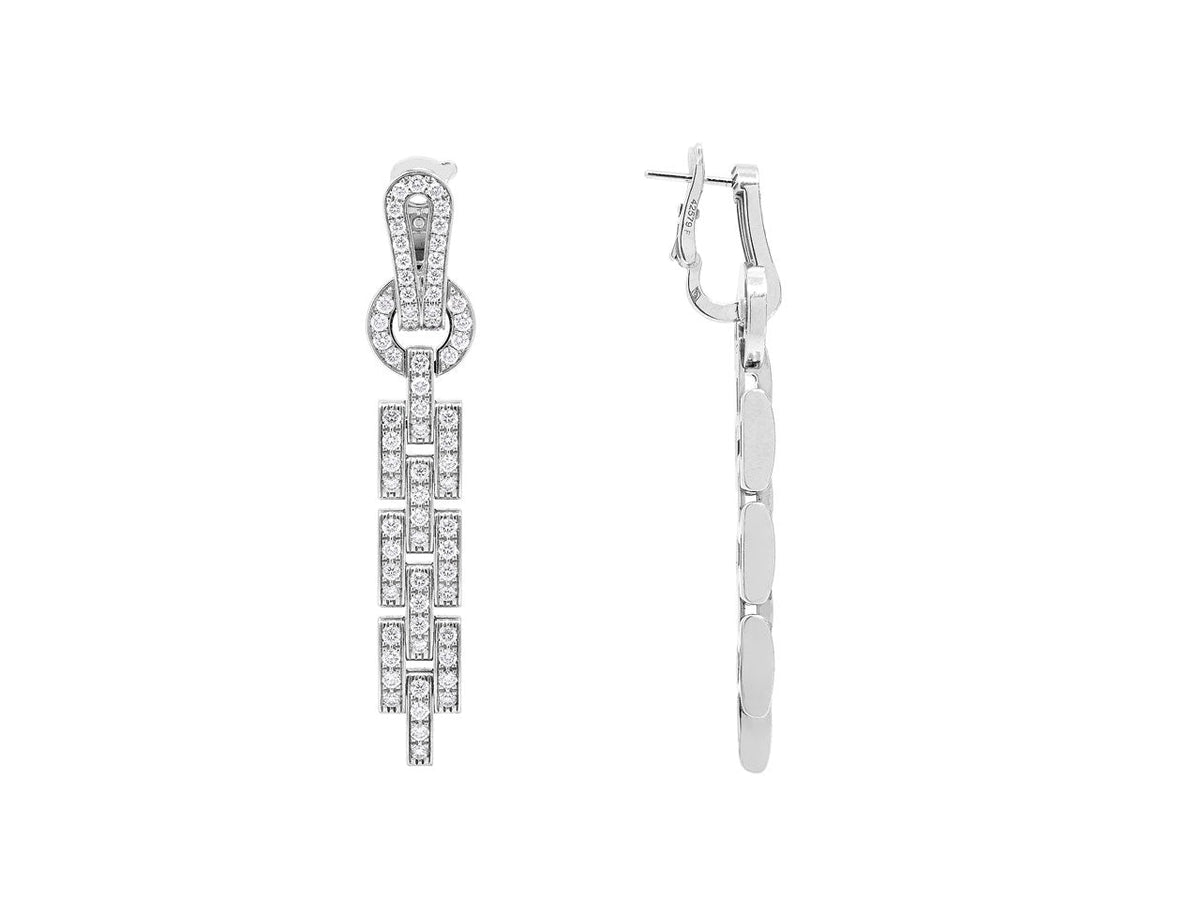 Pendientes de diamantes 'Agrafe' de Cartier en oro blanco de 18K