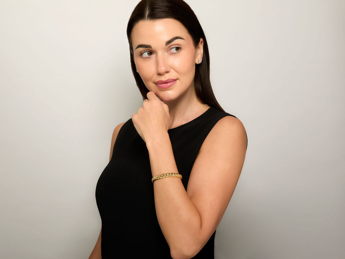 Pulsera de eslabones curb de M. Buccellati en oro de 18 quilates